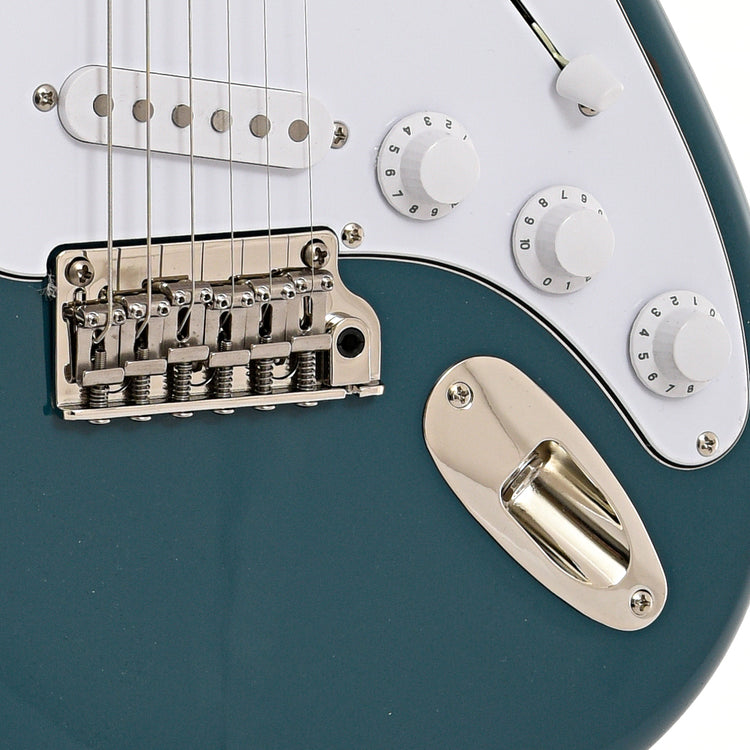 bridge pickup and controls of PRS SE Silver Sky Maple Electric Guitar, Nylon Blue