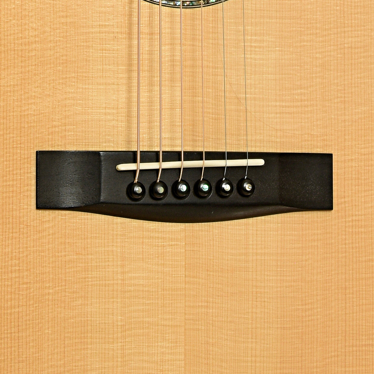 Bridge of Huss and Dalton CM Custom Acoustic Guitar