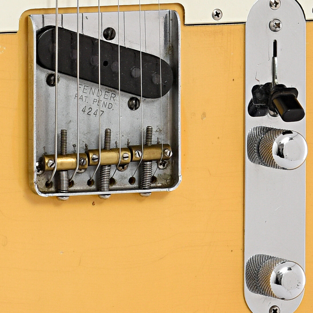 Bridge and controls of Fender Esquire Electric Guitar (1954)