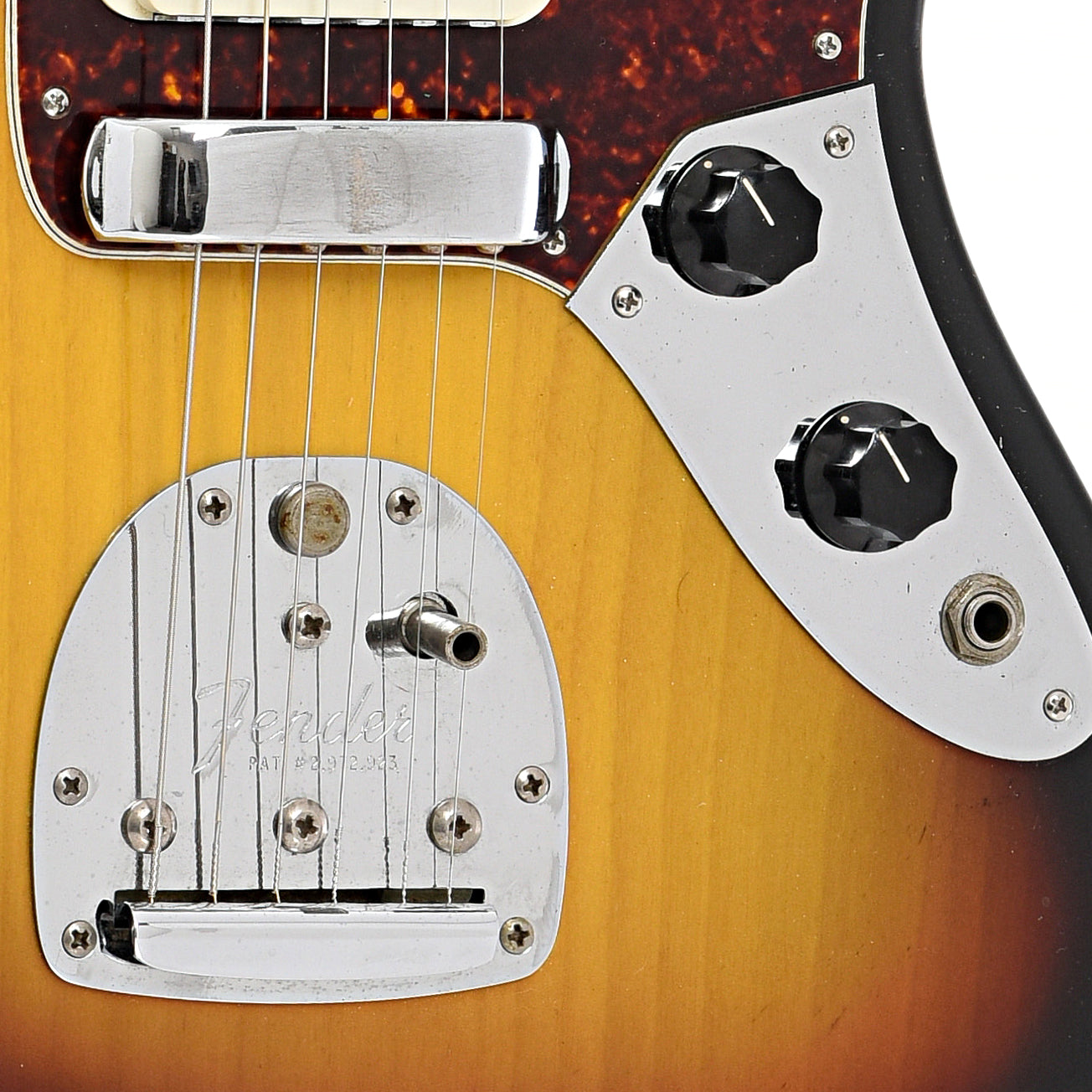 Tailpiece, Bridge  amd controls of Fender Jaguar Electric Guitar (1967)