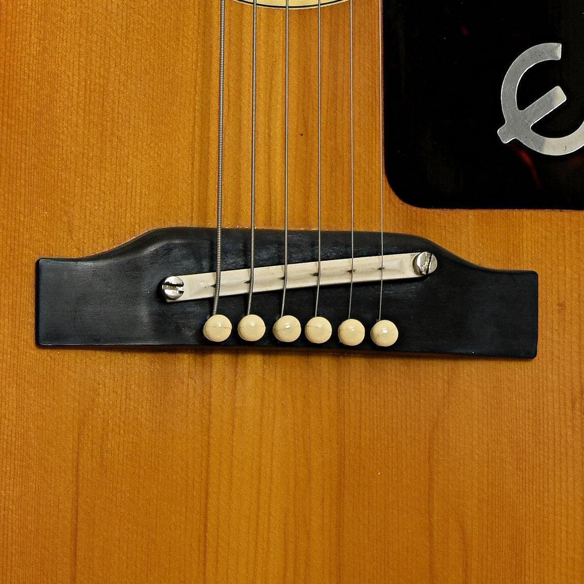 Bridge of Epiphone FT-45 Cortez Acoustic Guitar