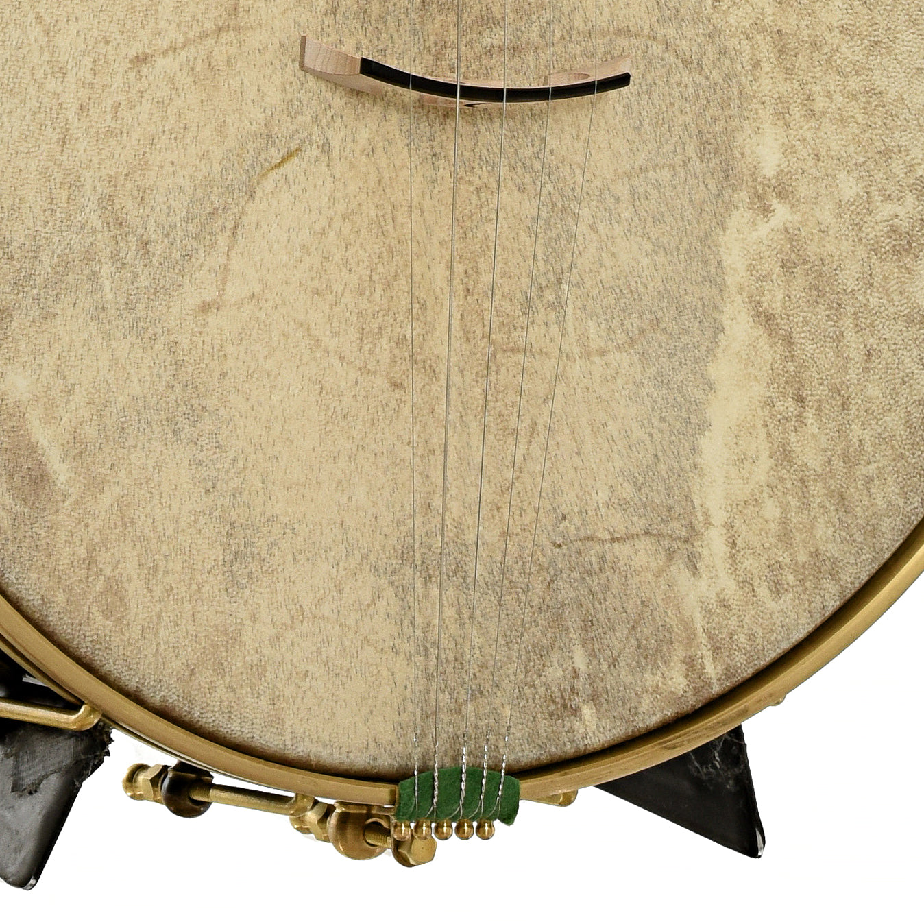 Bridge of Chuck Lee Hawkins Spring 12" Fretless Openback Banjo, #876         