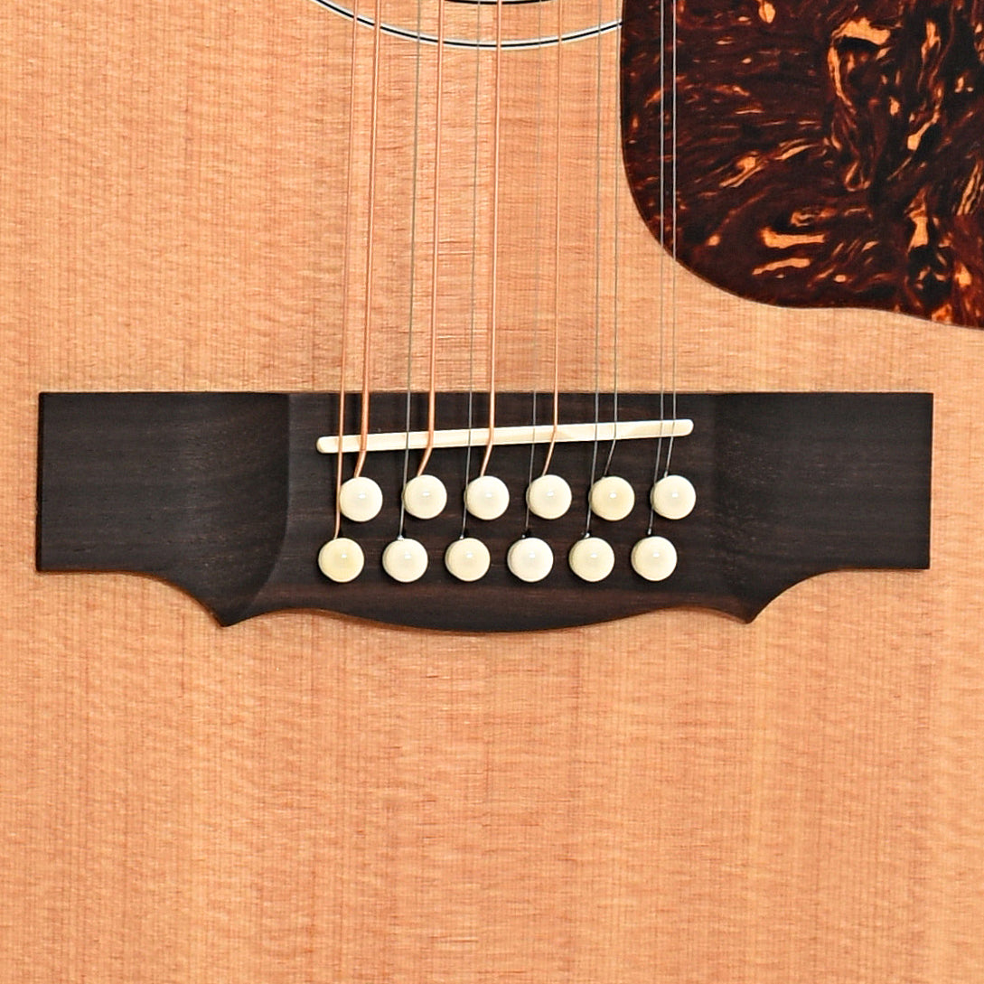 Bridge of Guild USA F-512 12-String Acoustic Guitar with Case