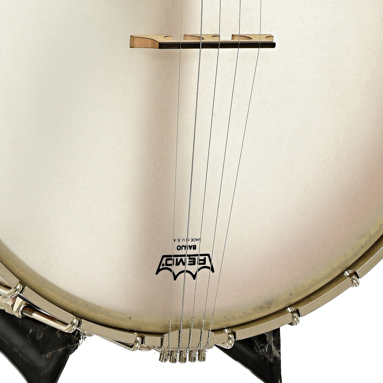 Bridge of Mike Ramsey Chanterelle Cherry Special 12" Open Back Banjo 