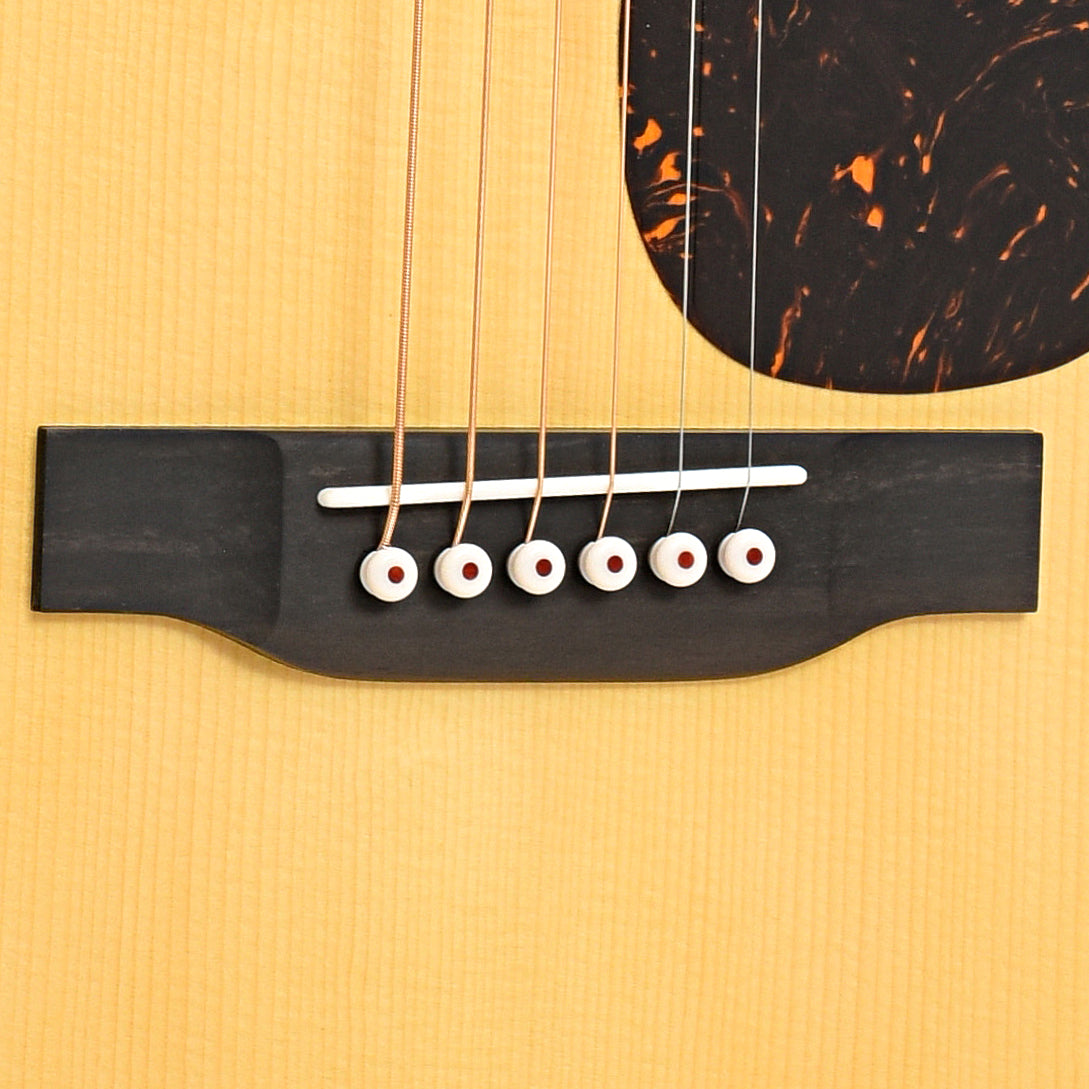 Bridge of Martin Custom Herringbone 28-Style OM Guitar & Case, Thinner Adirondack Top