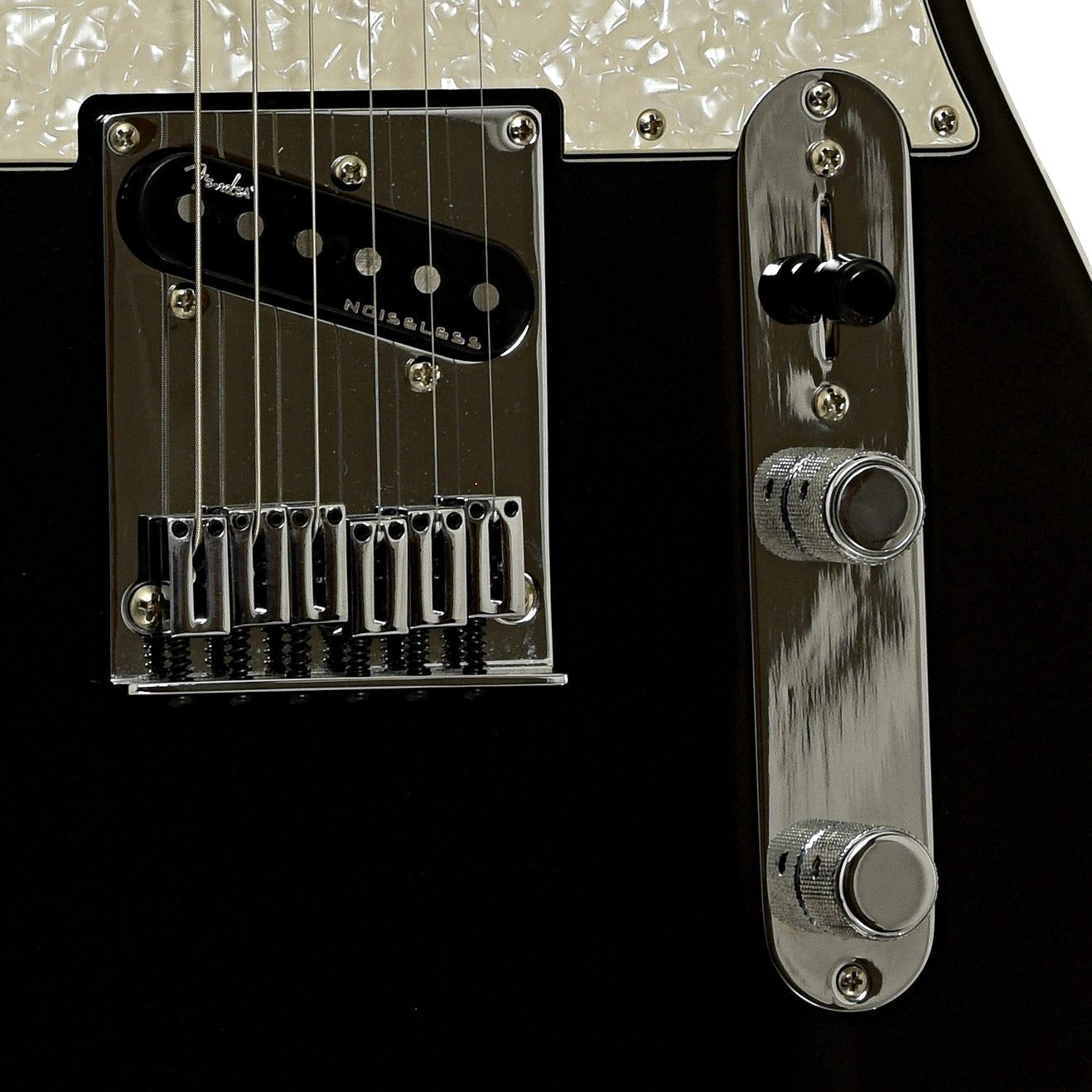 Bridge and controls of Fender American Ultra Telecaster Electric Guitar