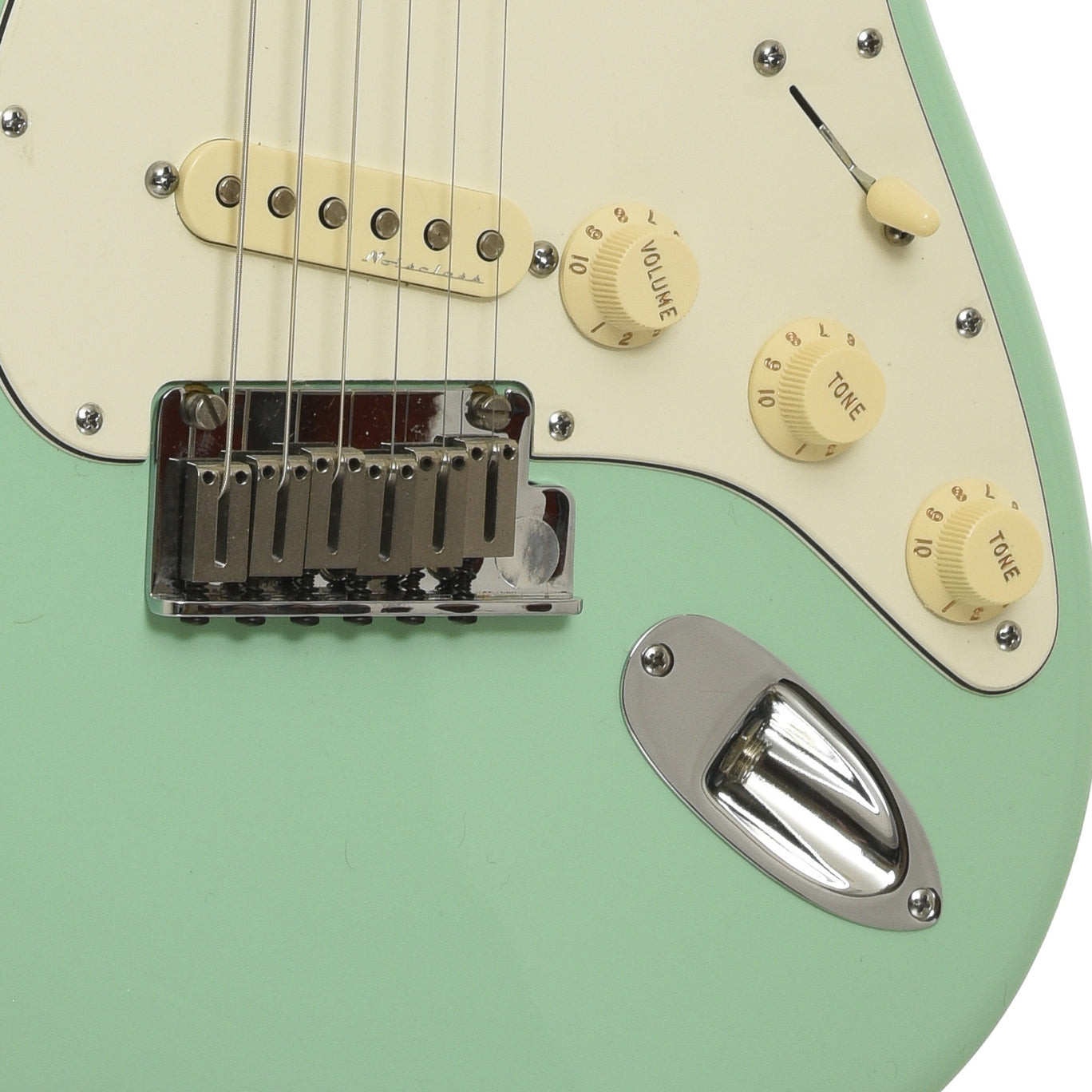 Bridge and controls of Fender Jeff Beck Stratocaster Electric Guitar