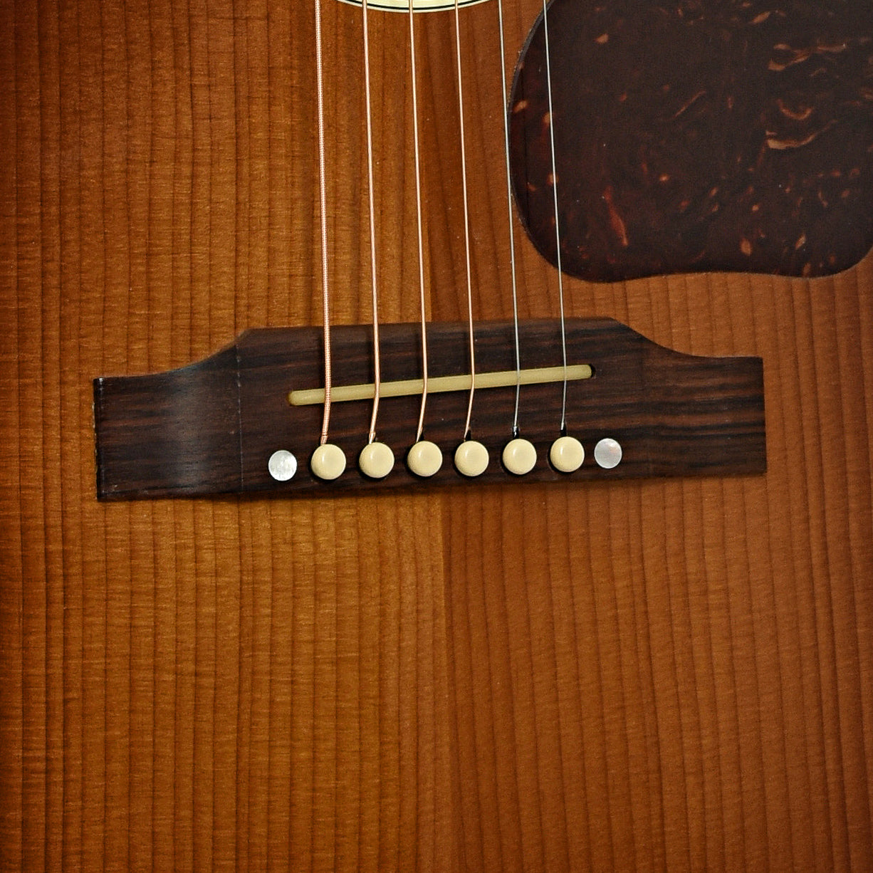 Bridge of Gibson J-45 New Vintage Ultimate Acoustic Guitar