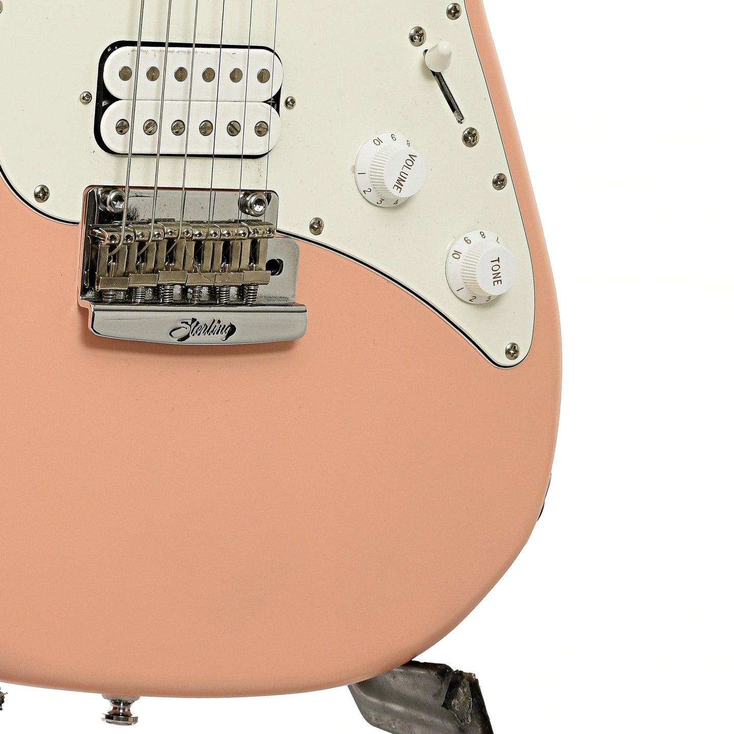 Bridge and contols of Sterling By Music Man Cutlass Electric Guitar