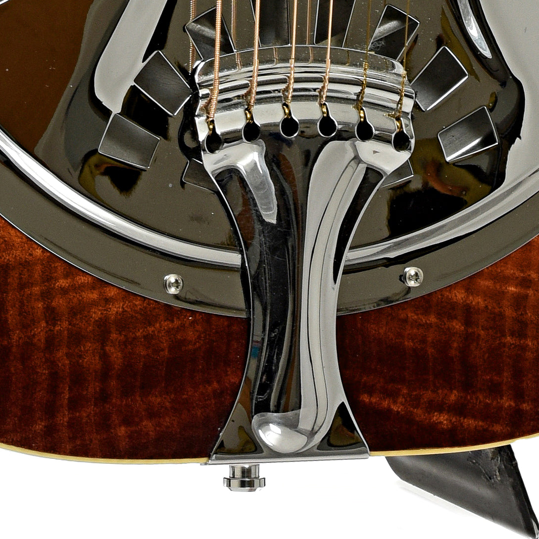 Bridge of Scheerhorn L-body Maple Squareneck Resonator Guitar