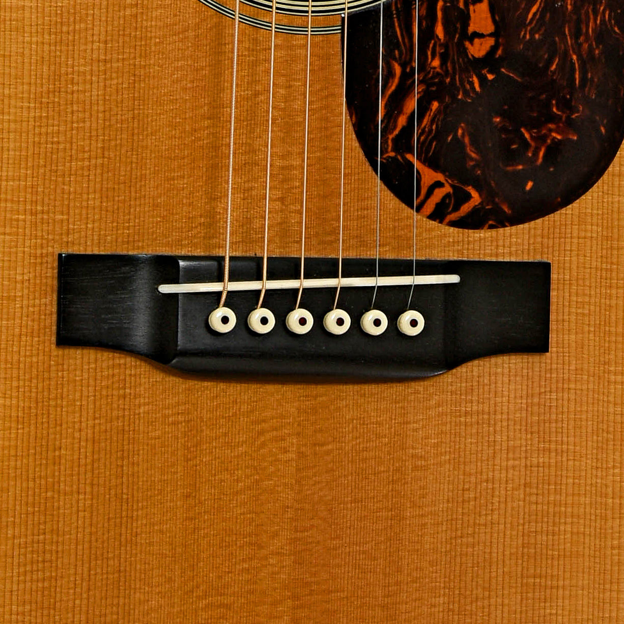 Bridge of Martin OM-28V Acoustic Guitar