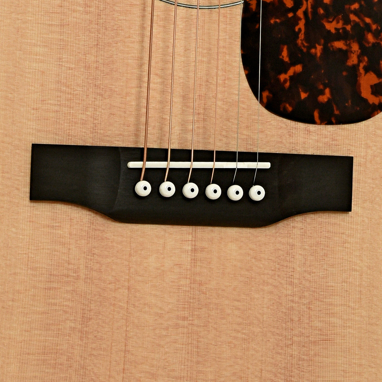 Bridge of Larrivee OM-03 Mahogany Recording Series Acoustic Guitar