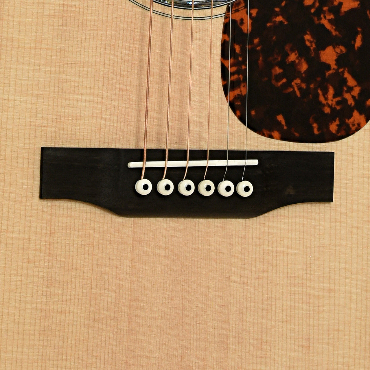 Bridge of Larrivee D-05E Select Mahogany Series Acoustic-Electric Guitar