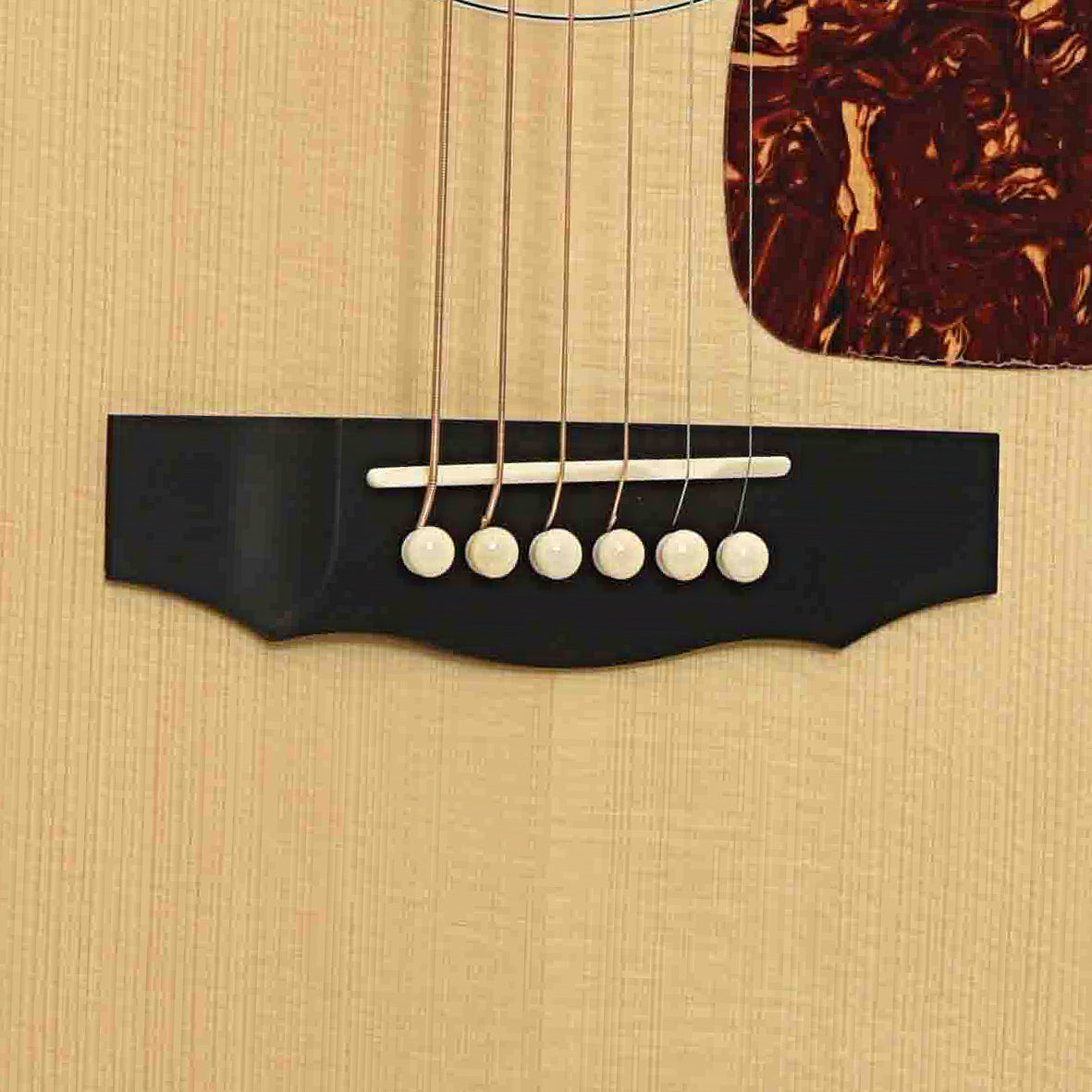Bridge of Guild USA D-55 Dreadnought Acoustic Guitar, Natural