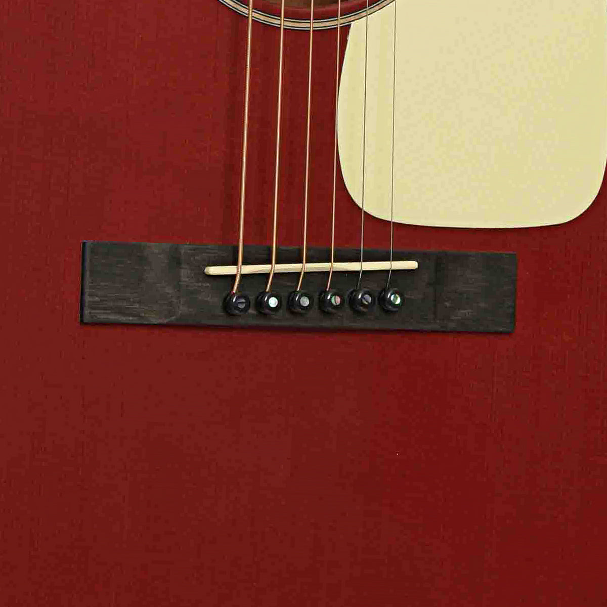 Bridge of Martin DSS-16E Acoustic Guitar & Gigbag, Cherry Cola
