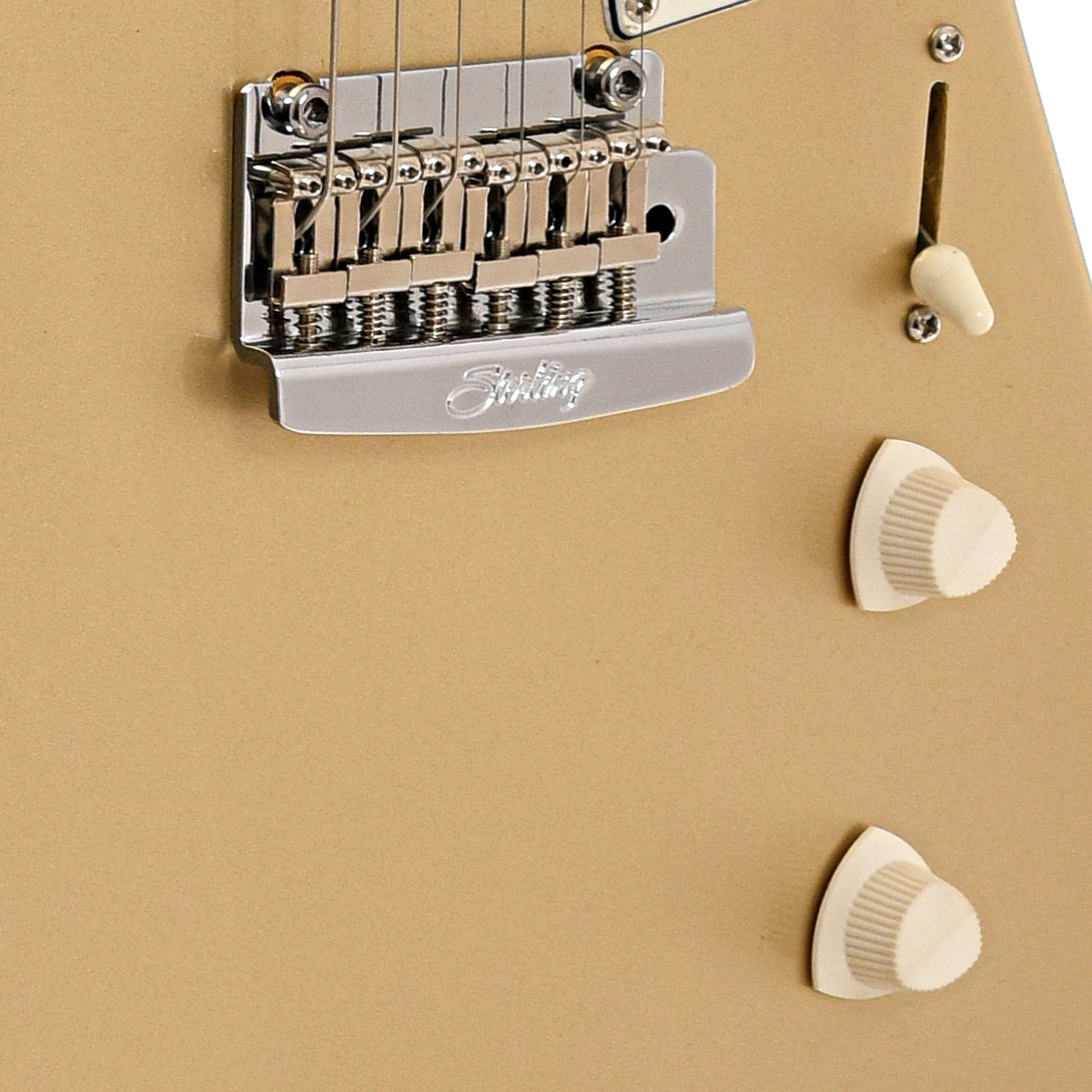 Bridge of Sterling by Music Man St. Vincent Goldie Electric Guitar, Cashmere