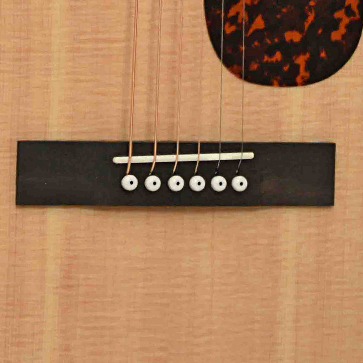 Bridge of Larrivee 0-44 Acoustic Guitar & Case