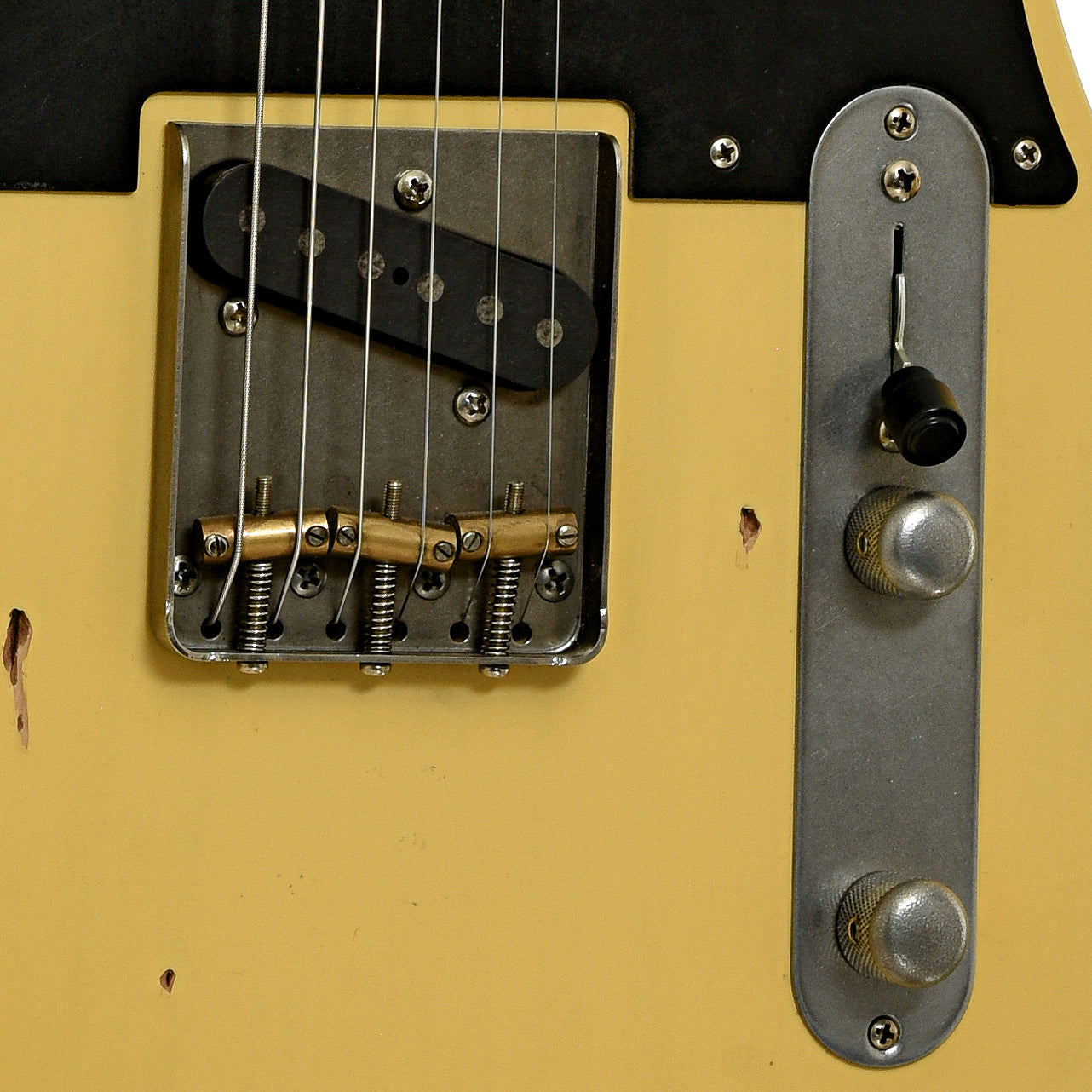 Bridge and controls of Nash T-52 Electric Guitar