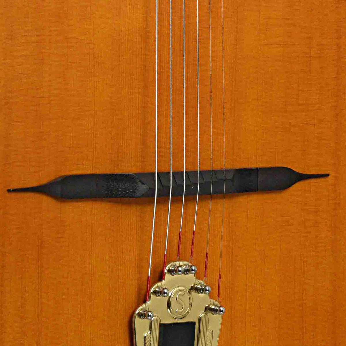Bridge of D-500 D-Hole Hot Club Jazz Guitar