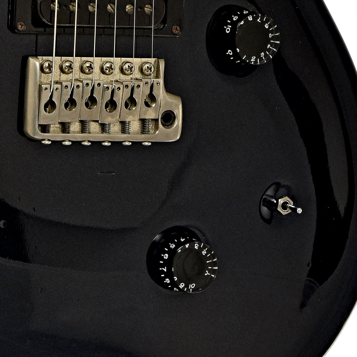 Bridge and controls of PRS Pre-Standard Electric Guitar