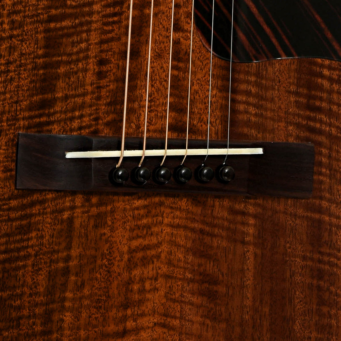 Bridge of Eastman E10 OO-12F-M Acoustic Guitar 