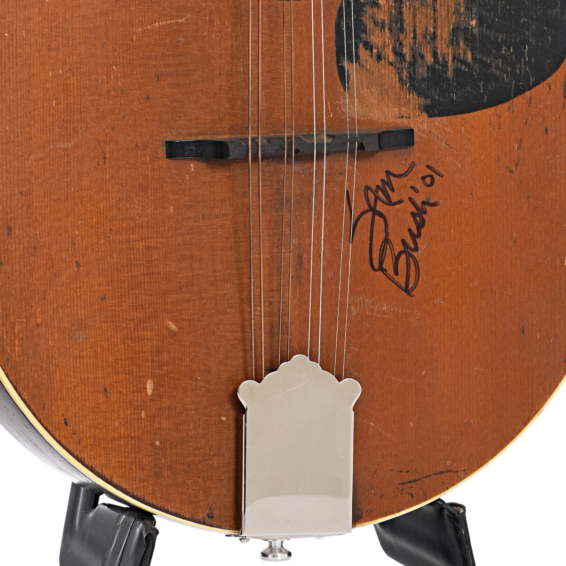 Tailpiece and bridge of Gibson C-1 Mandolin (c.1932)