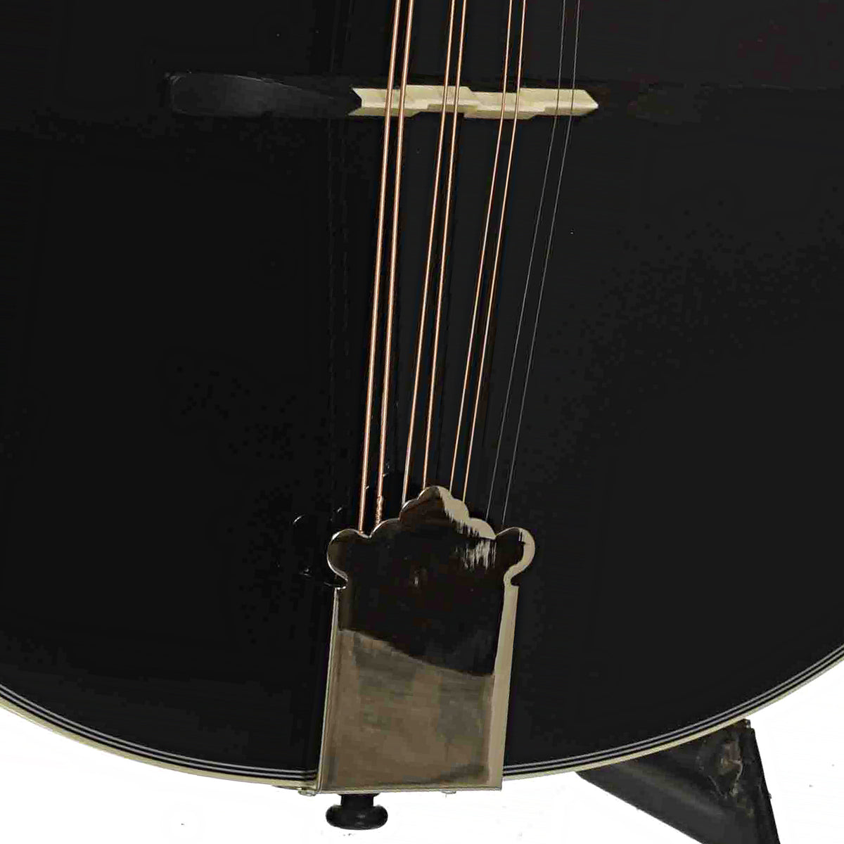 Tailpiece of Trinity College Octave Mandolin, Black Top