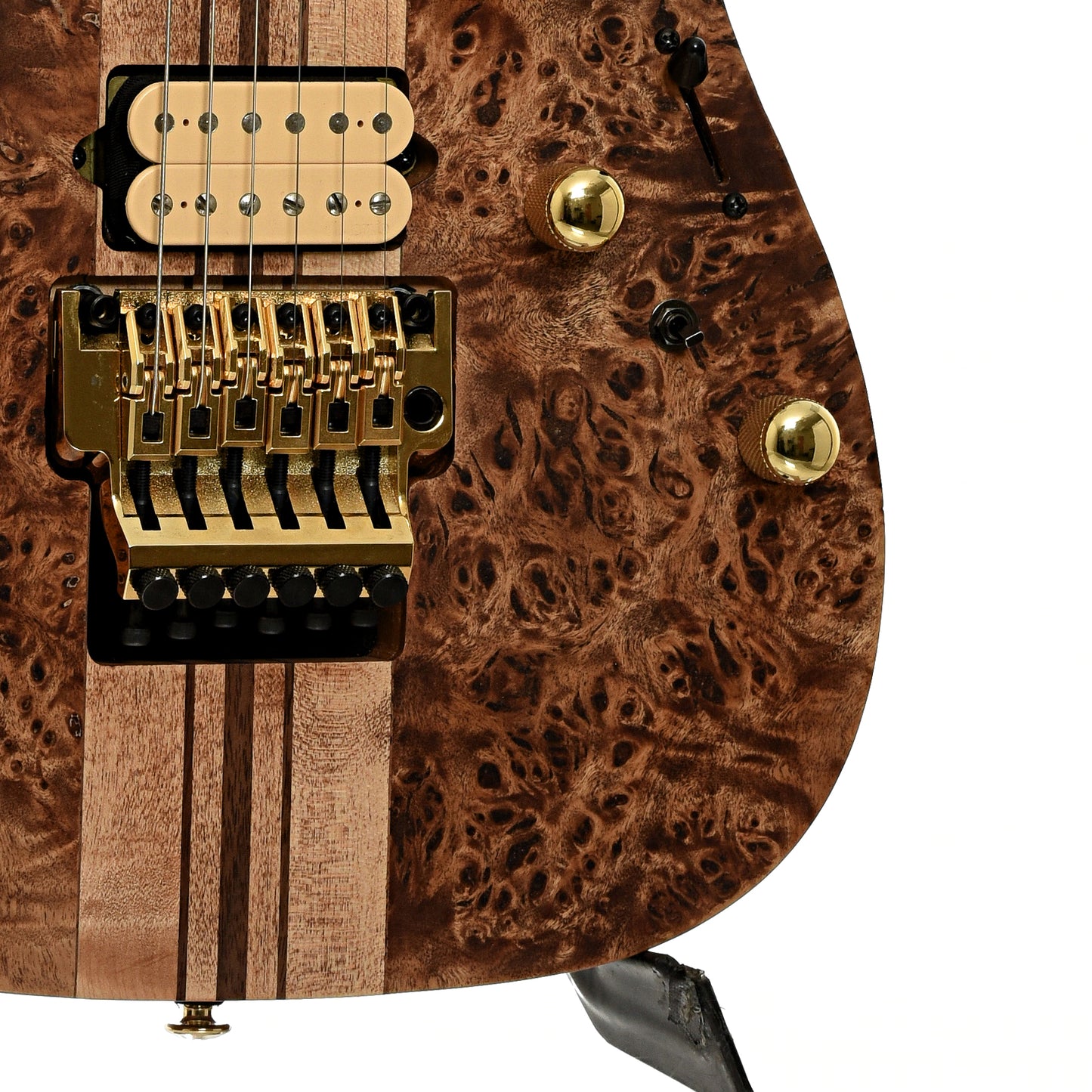 Bridge and controls of of Ibanez RGT1220PB Electric Guitar 