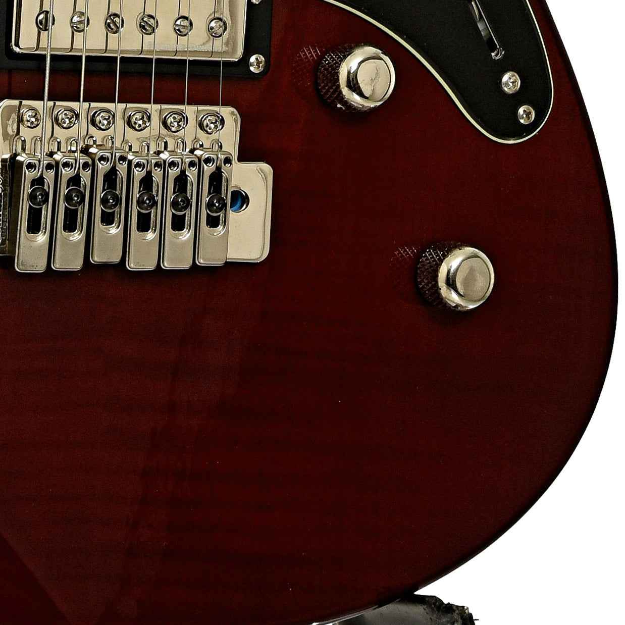 Bridge and controls of Yamaha Pacifica 612VII FM Electric Guitar