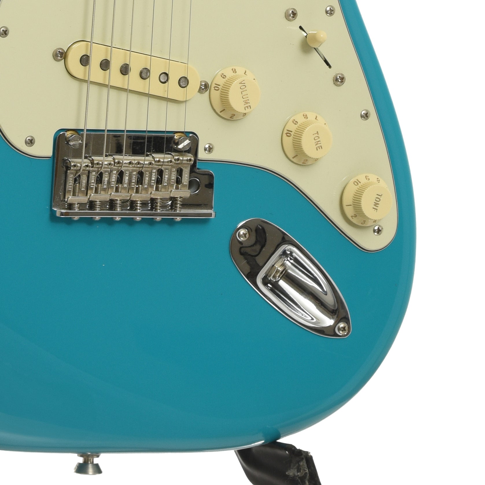 Bridge and controls of Fender American Professional II Stratocaster Electric Guitar