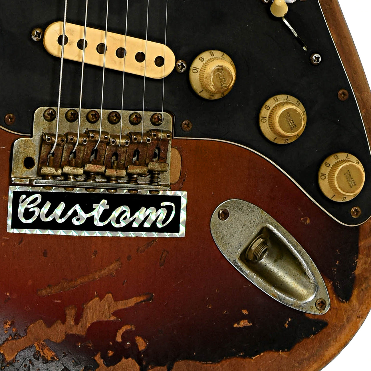 Bridge and controls of Rocketfire SRV #1 Electric Guitar