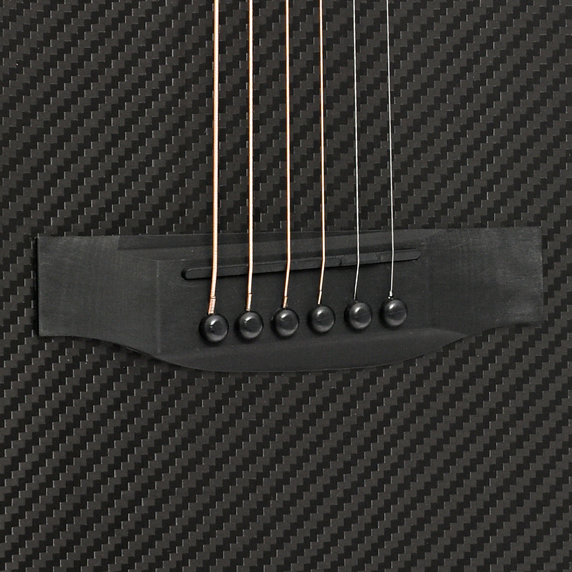 Bridge of KLOS Guitars Grand Cutaway Full Carbon Acoustic-Electric Guitar