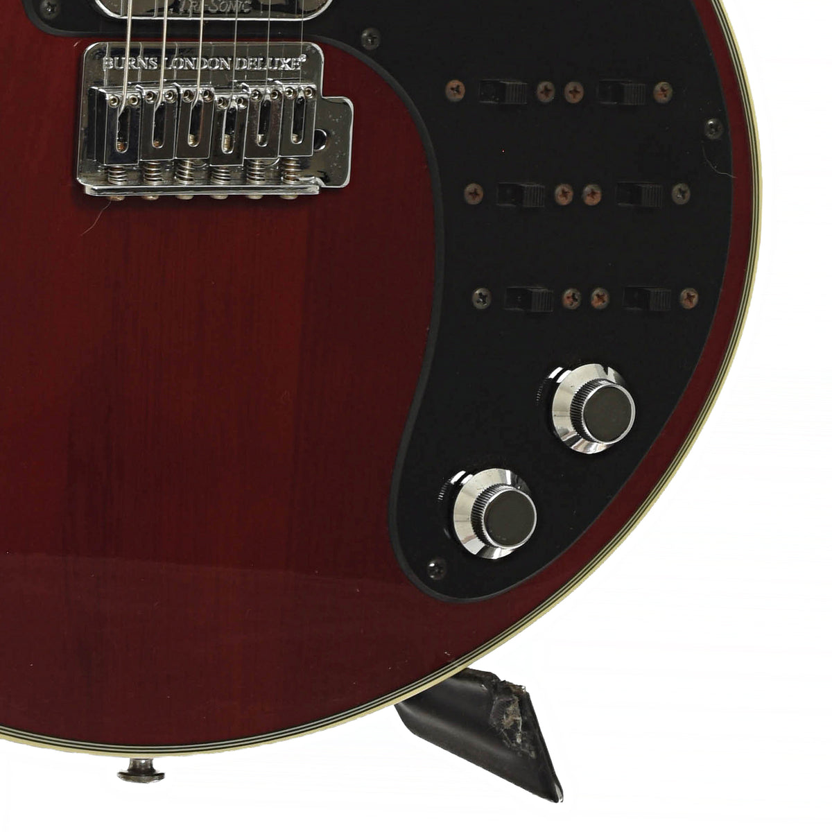 bridge and controls of Burns Brian May Signature Electric Guitar