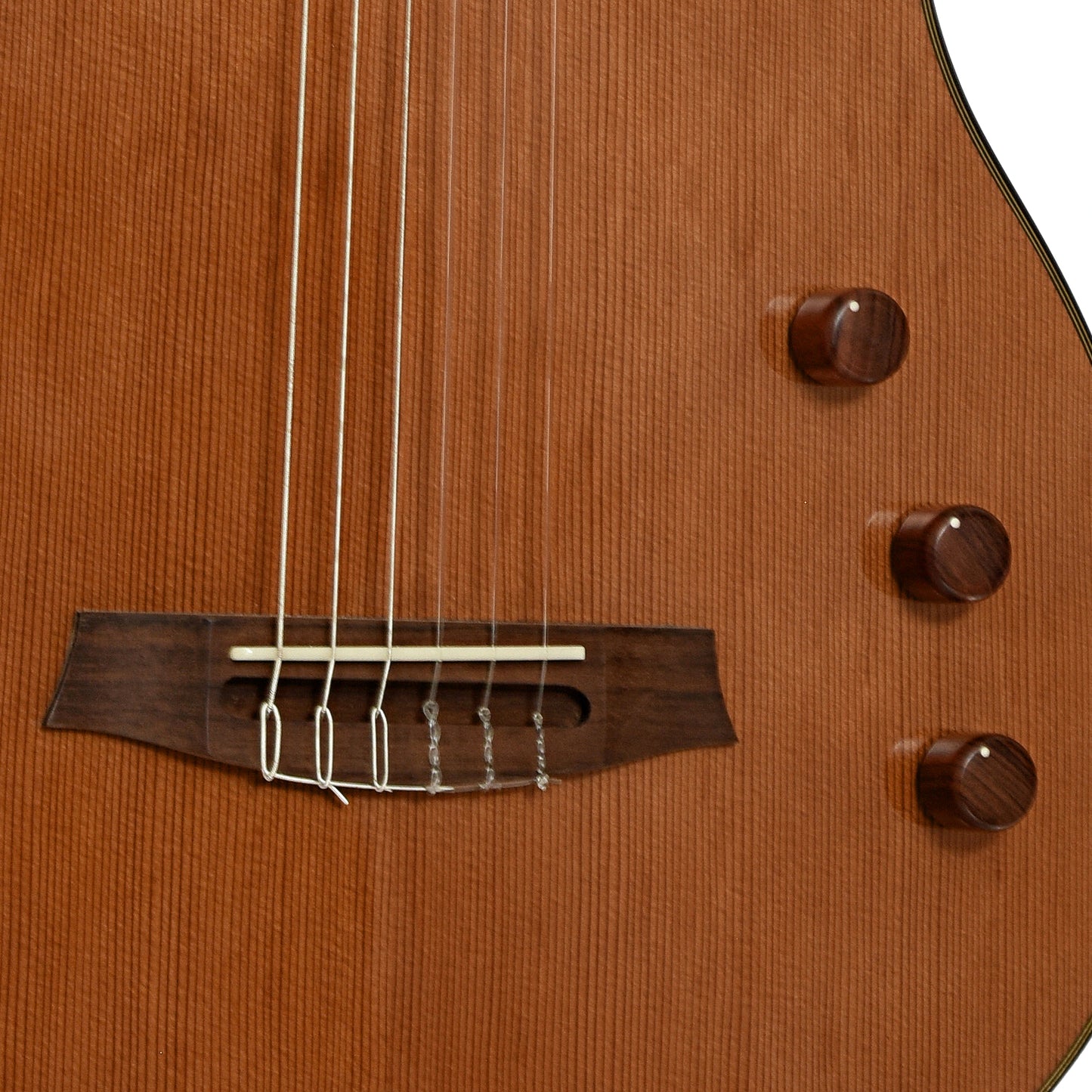 Bridge and controls of Cordoba Stage Traditional CD Classical Guitar
