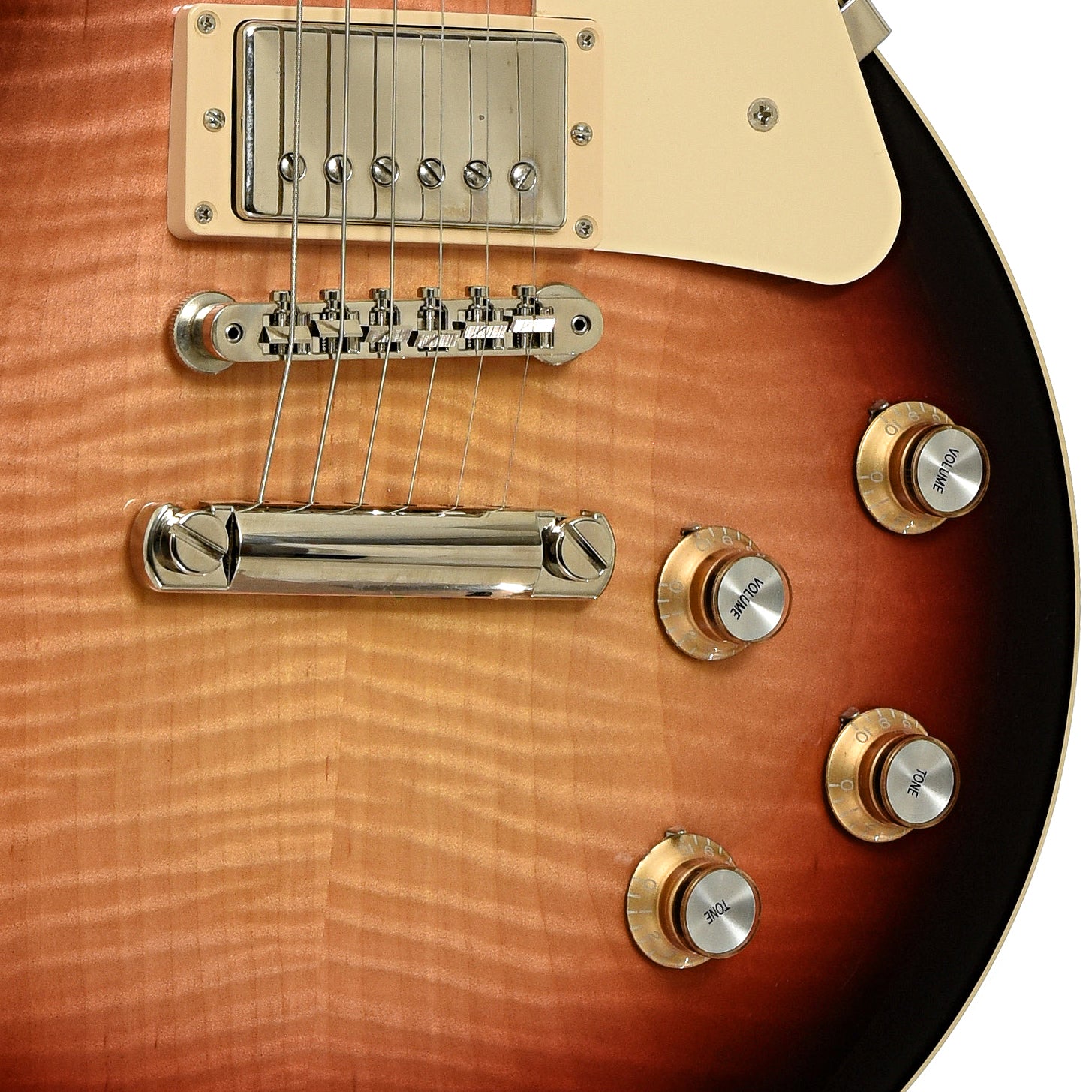 Bridge and controls of Gibson Les Paul Standard 60s Electric Guitar 