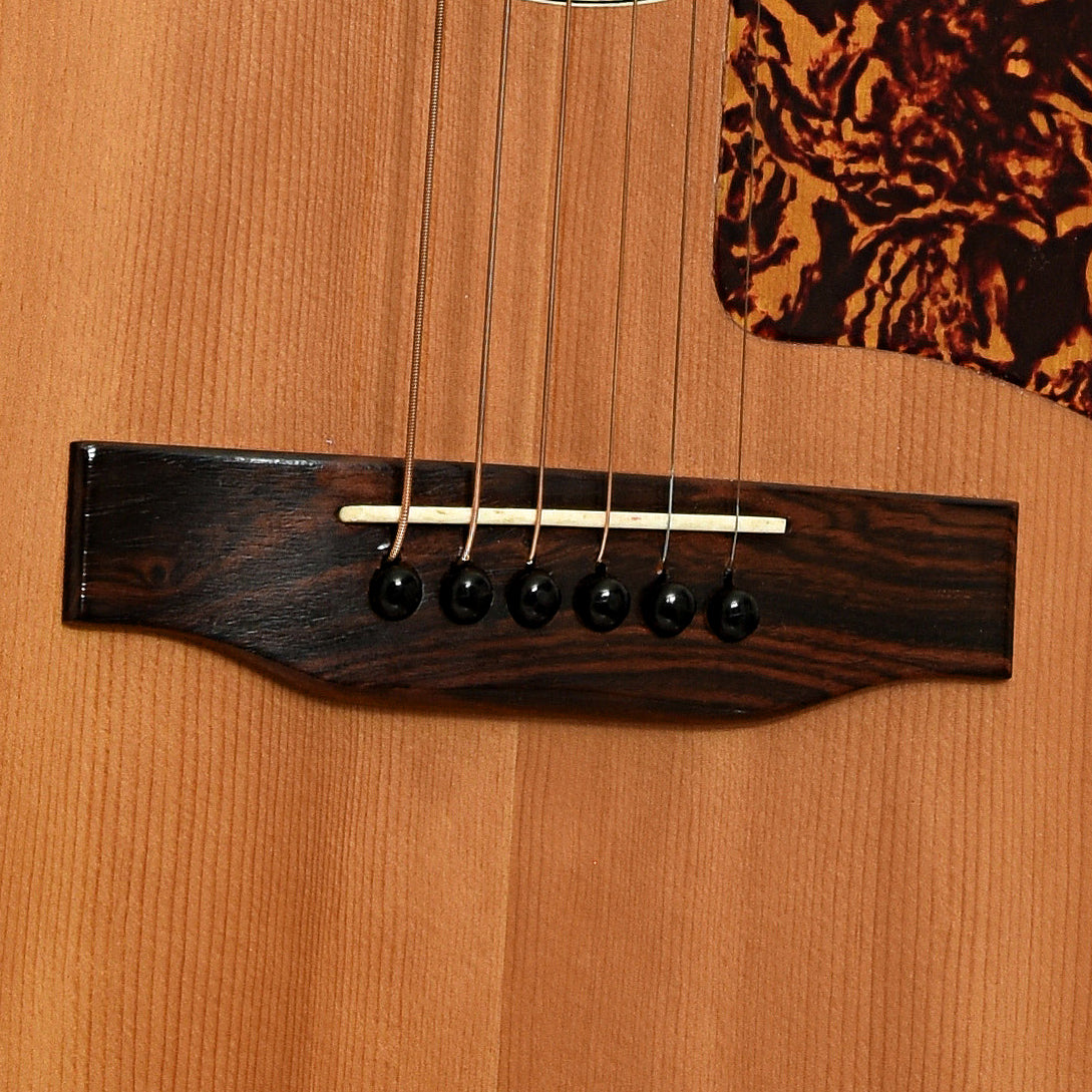 Bridge of Gibson J-50 Deluxe Acoustic Guitar