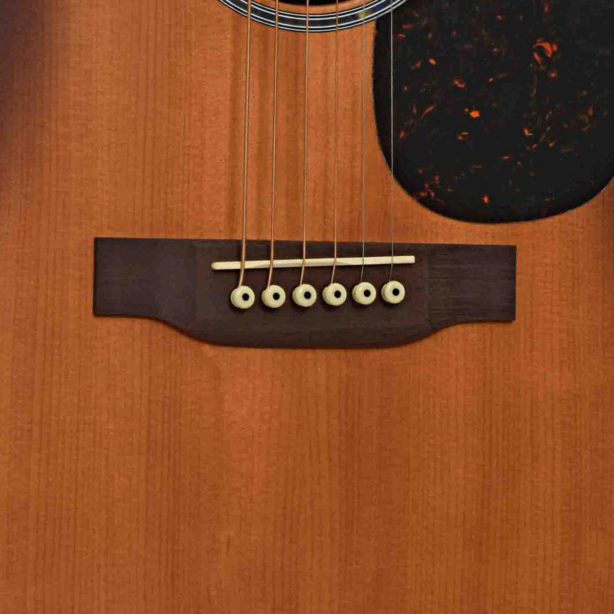 Bridge of Martin D-X2E Brazilian Burst Special Acoustic Guitar & Gigbag