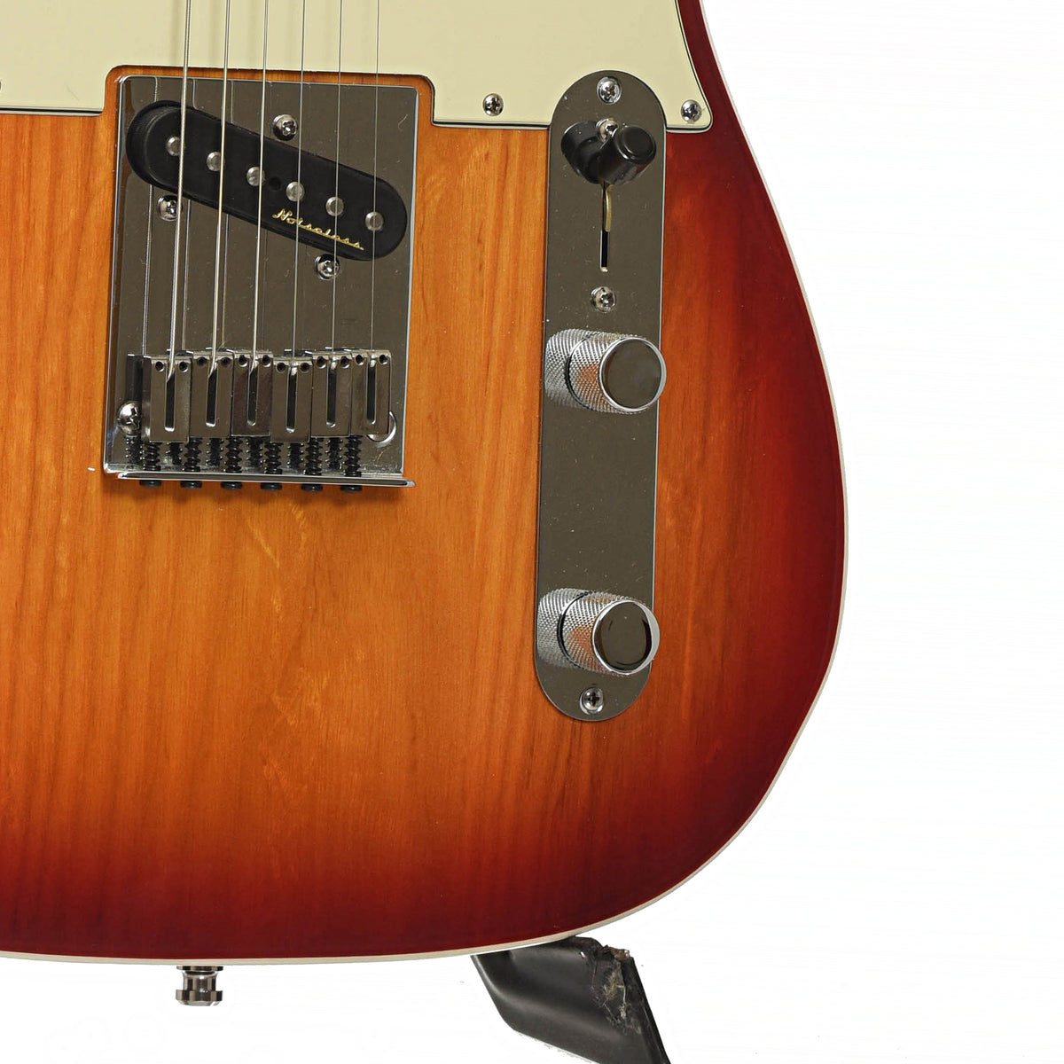 Bridge and controls of Fender American Deluxe Telecaster Electric Guitar