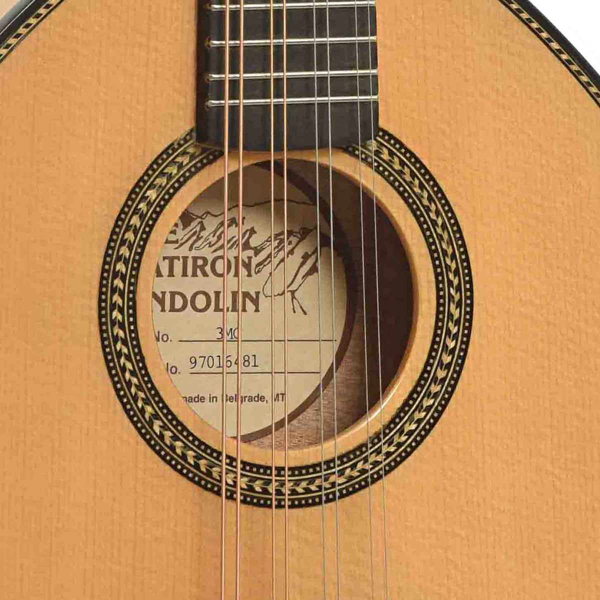 Soundhole of Flatiron 3MC Mandolin