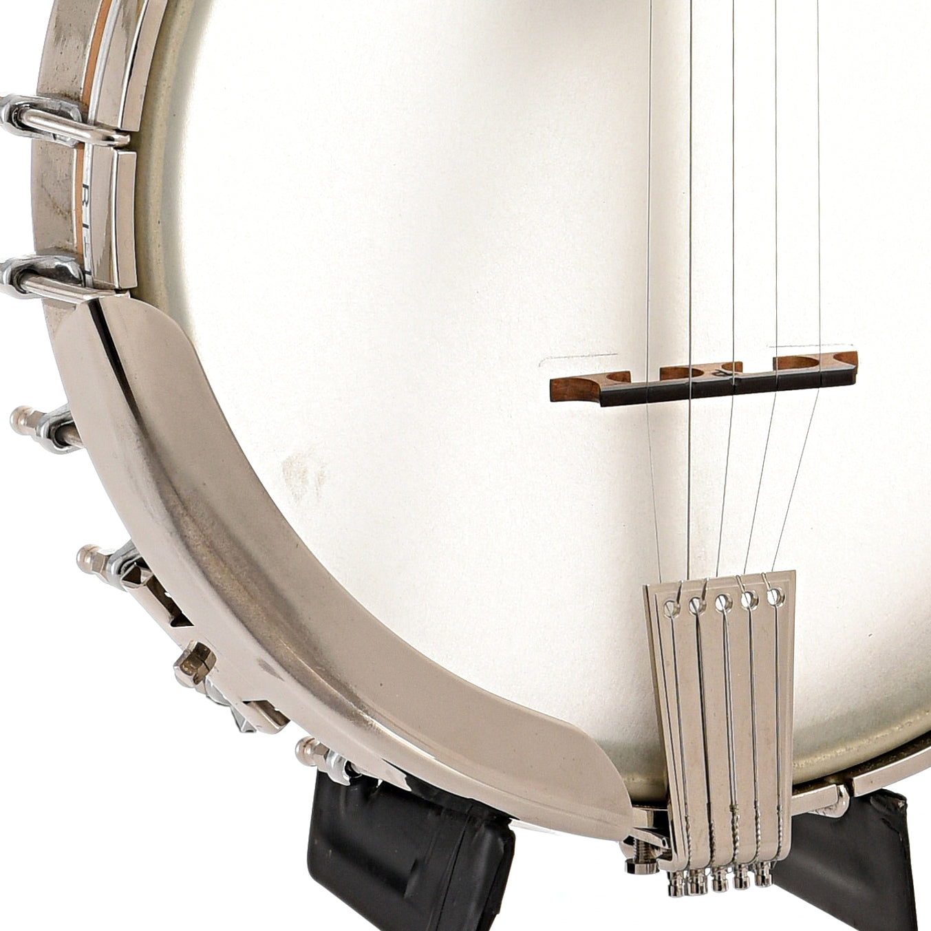 Armrest, bridge and tailpiece of Vega Pete Seeger Extra Long Neck Banjo