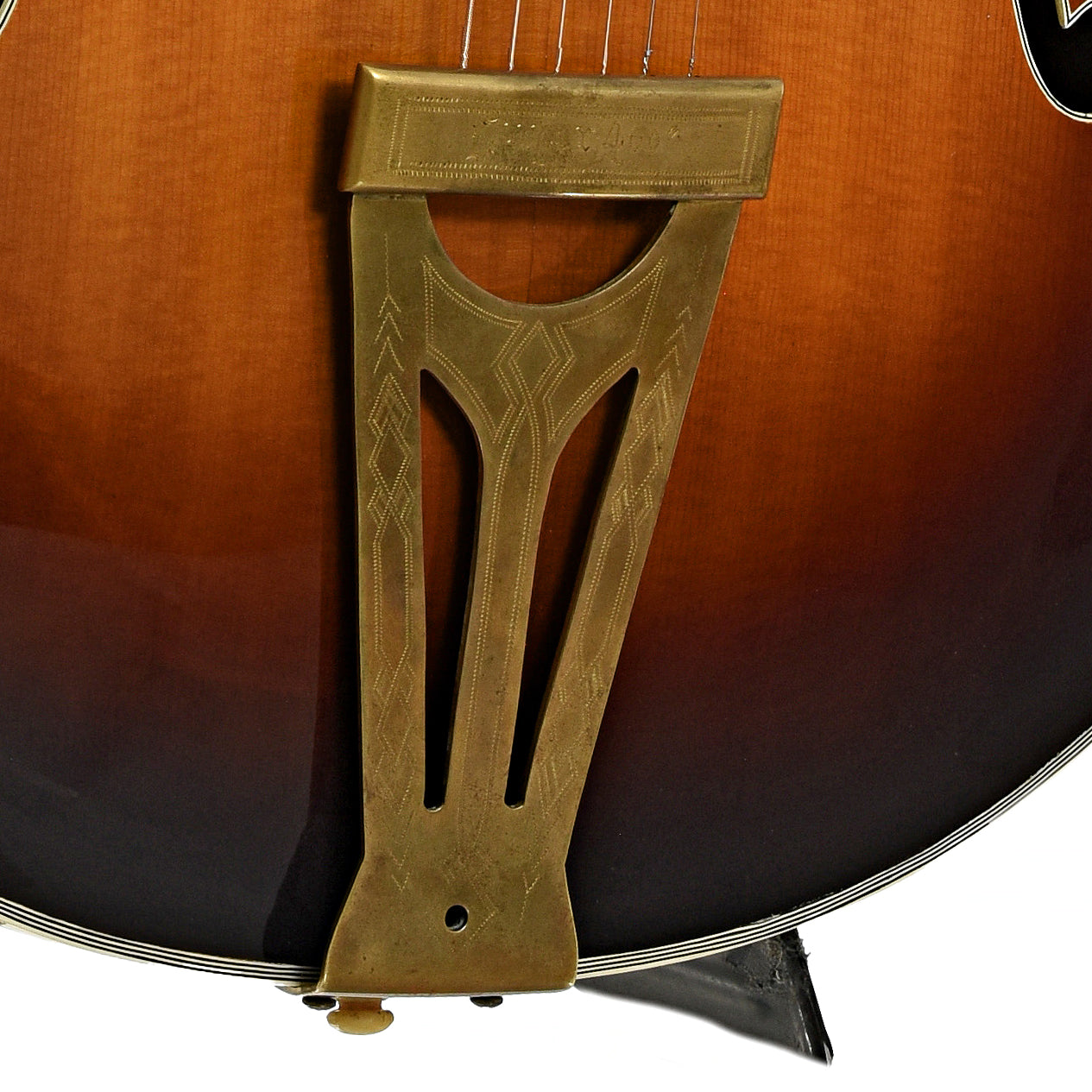 Tailpiece of Gibson Super 400P Archtop Guitar
