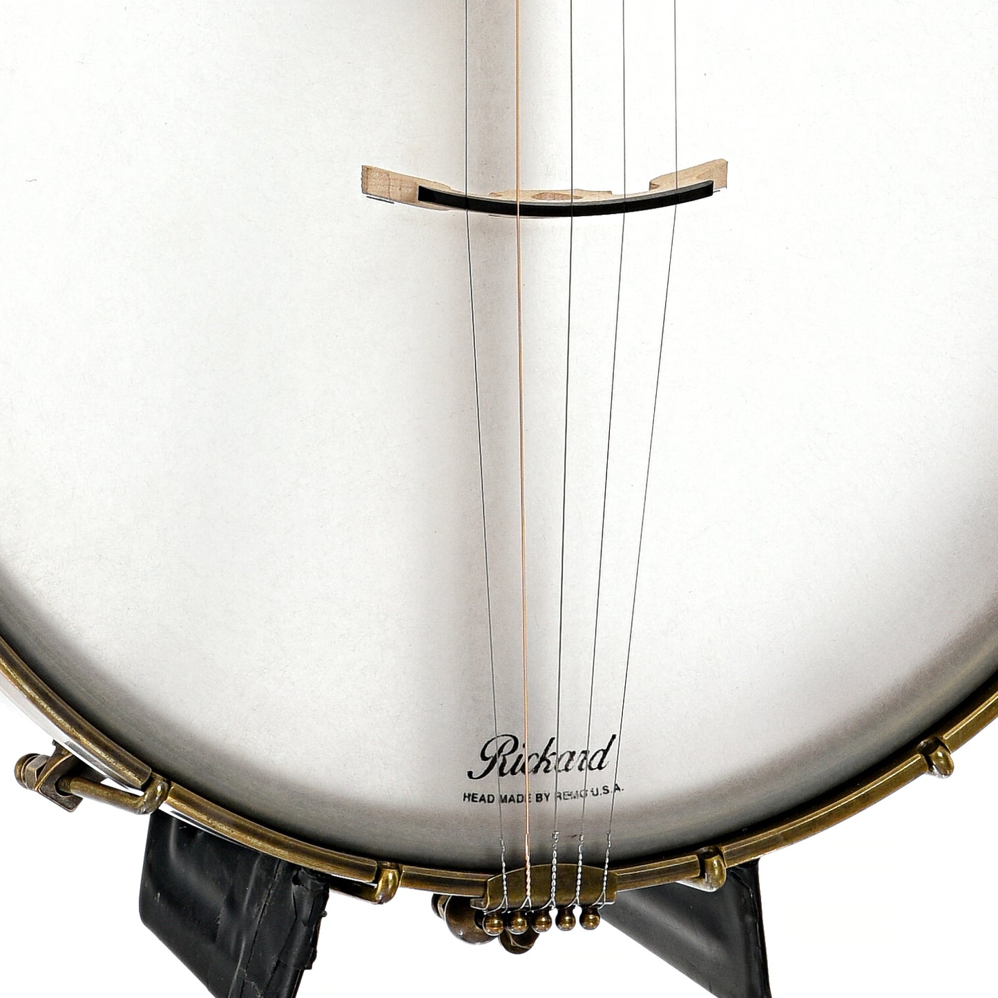 Bridge and tailpiece of Rickard 12" Little Wonder Openback Banjo 