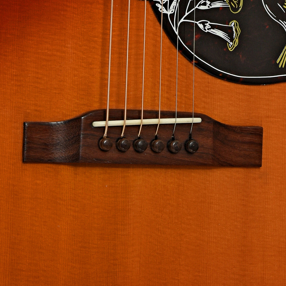 Bridge of Gibson Hummingbird Acoustic Guitar