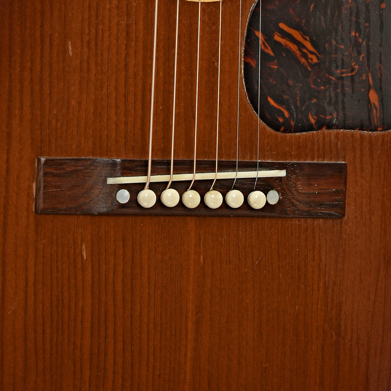 Bridge of Gibson LG-2 Acoustic Guitar