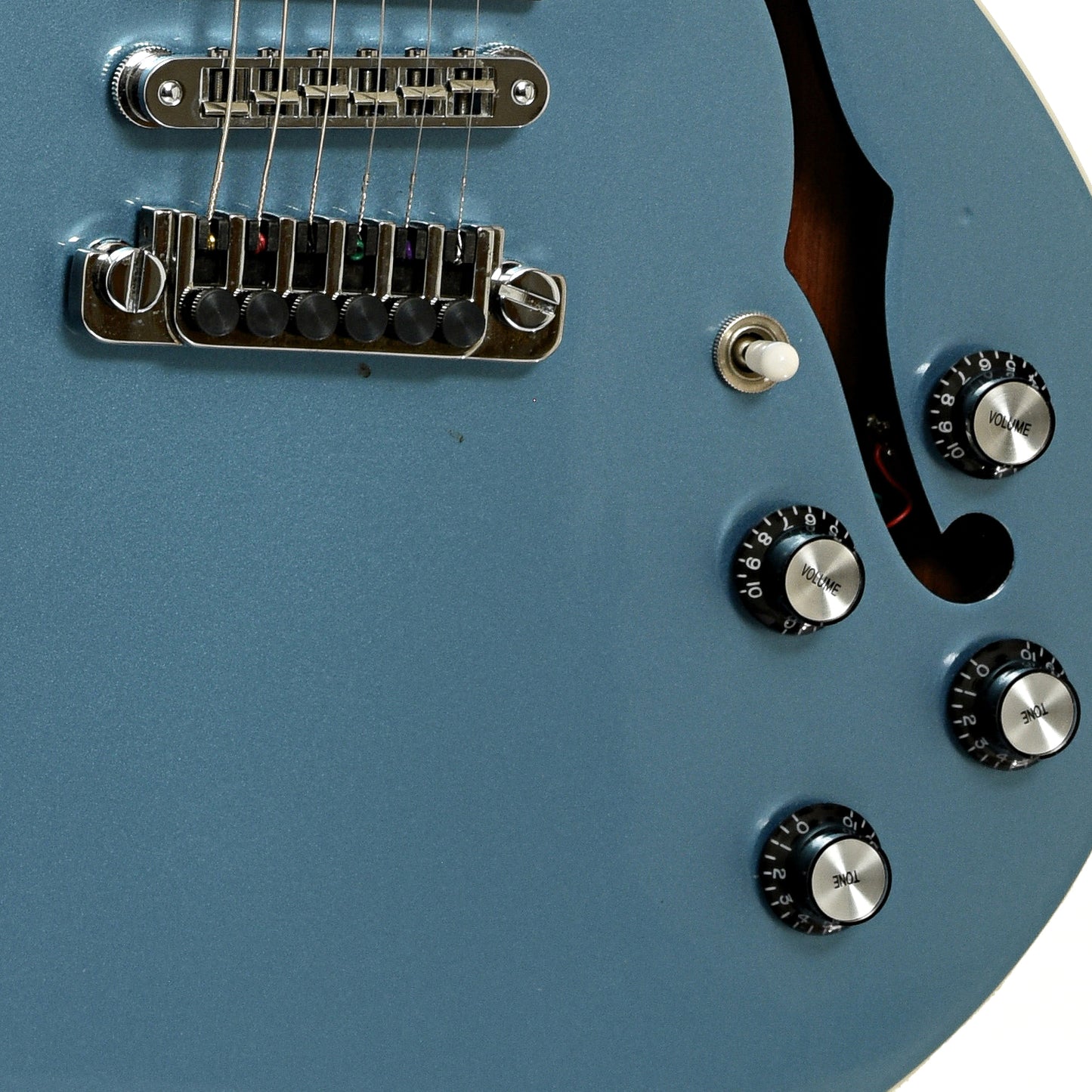 Bridge and controls of Gibson Midtown Standard Hollowbody Electric Guitar 