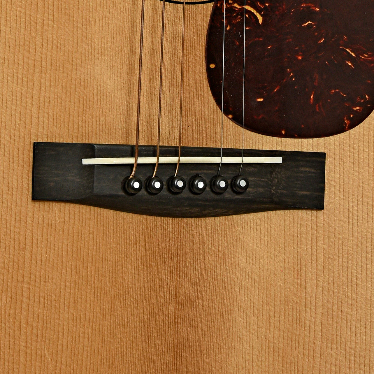 Bridge of Huss and Dalton TD-M Custom Acoustic Guitar