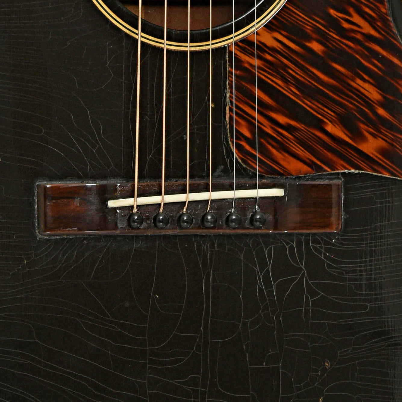 Bridge of Gibson L-00 Acoustic Guitar
