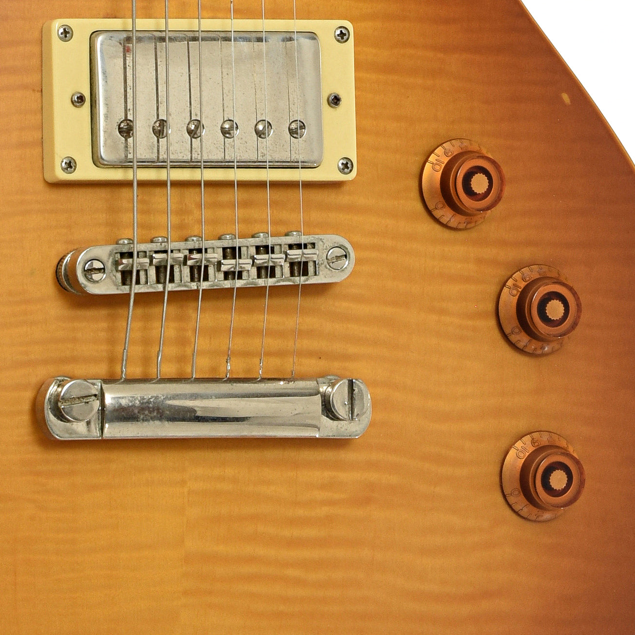 Bridge and controls of ESP LTD EC-256-AHB Electric Guitar