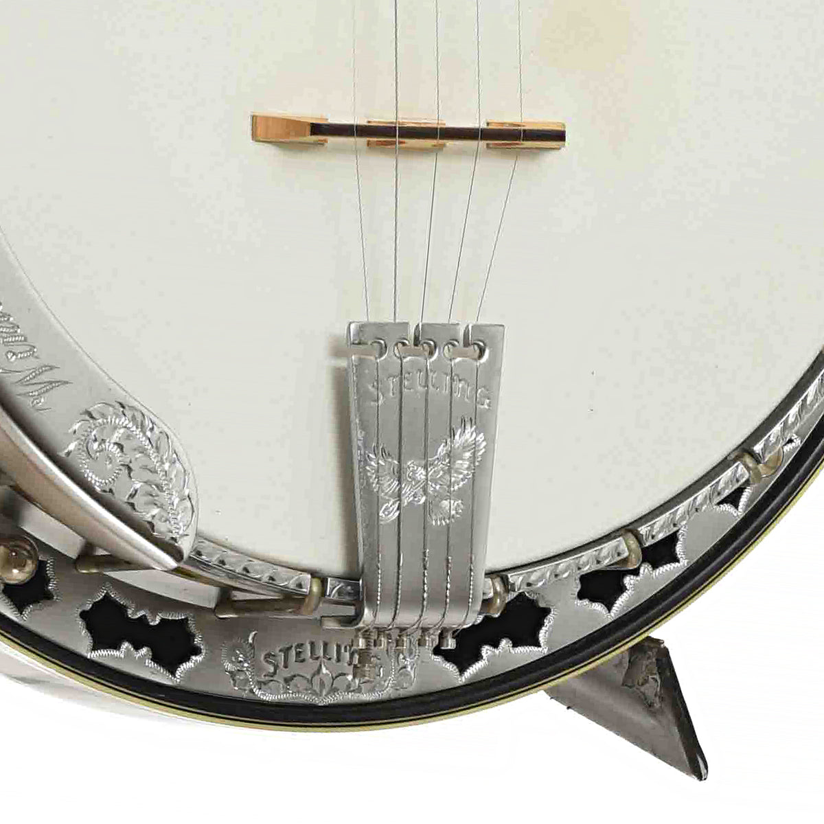 Tailpiece of Stelling Winterhawk #7 Five-String Resonator Banjo