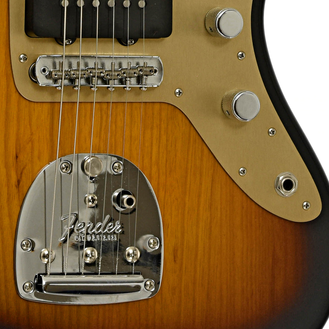 Bridge and controls of Fender Limited Edition 60th Anniversary '58 Jazzmaster Electric Guitar